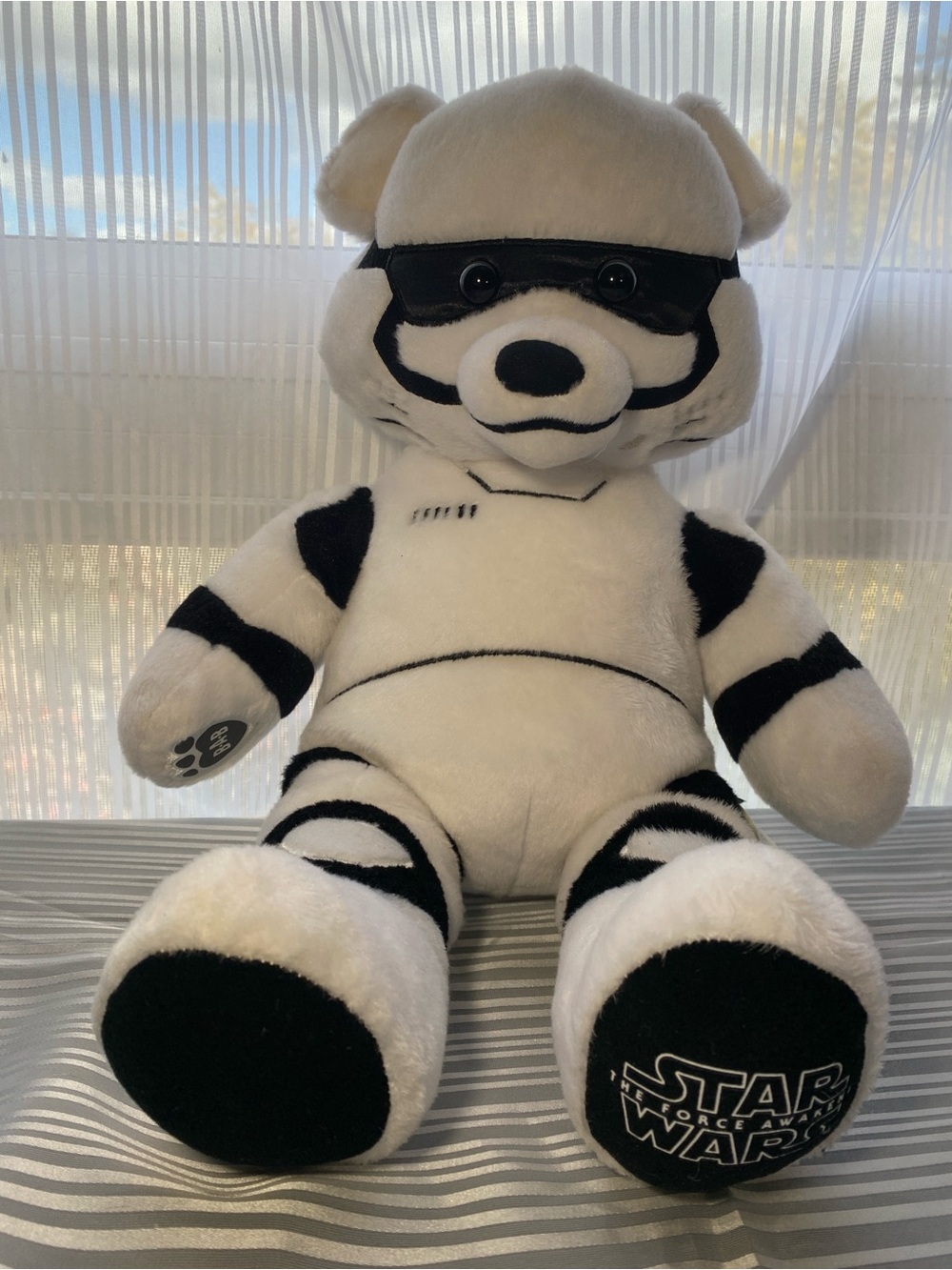 Star Wars White and Black Stormtrooper Plush Bear - Collectible Teddy